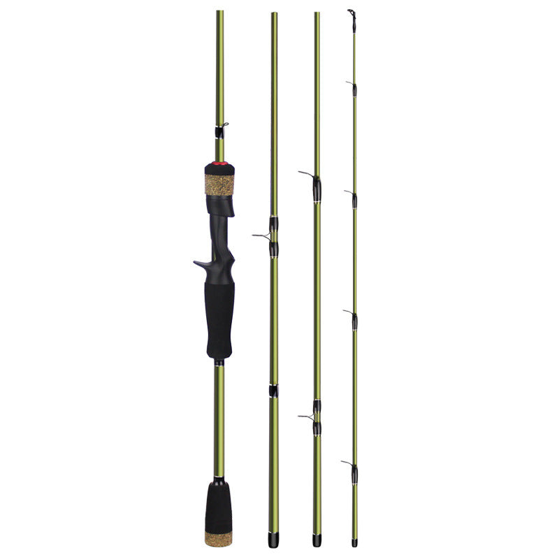 Portable 4-Section Carbon Fishing Rod