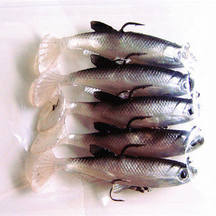 Black and White Shad Style Soft Bait