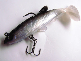 Black and White Shad Style Soft Bait