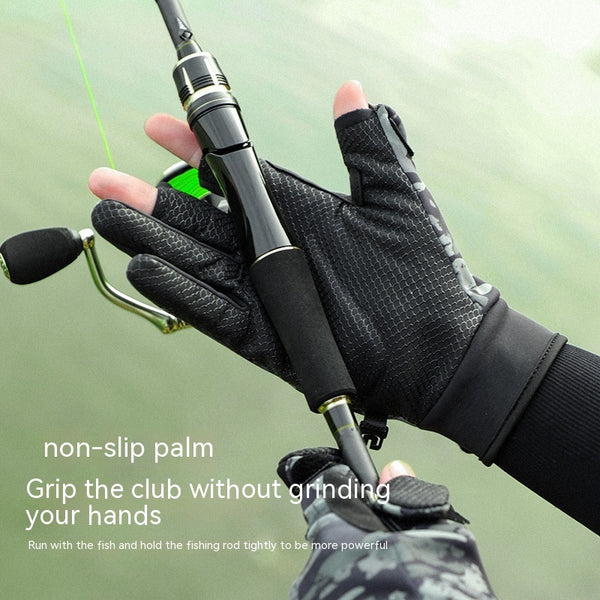 Professional Winter Fishing Gloves Exposed Three Finger Half Finger Touch Screen