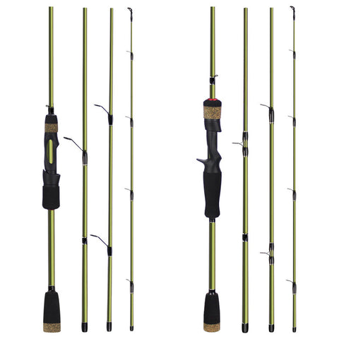 Portable 4-Section Carbon Fishing Rod