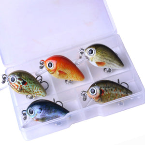 Mini Crankbait Fishing Lures 2.7 CM 1.5 G Bait Boxed Set