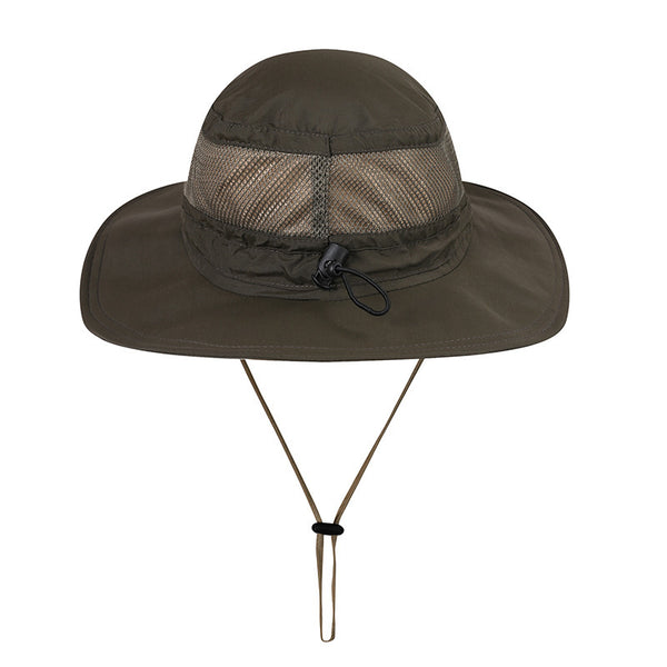 Men's Adjustable Anti-UV Panama Hat for Fishing and Hiking