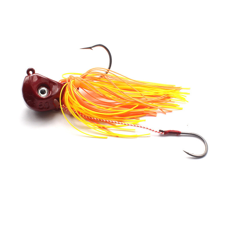 Double Hook Lead Head Beard Lure Bait for Boat Fishing